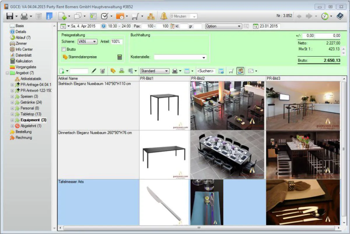 Auf der Best of Events wurde die Schnittstelle von Party Rent und BANKETTprofi erstmals vorgestellt.