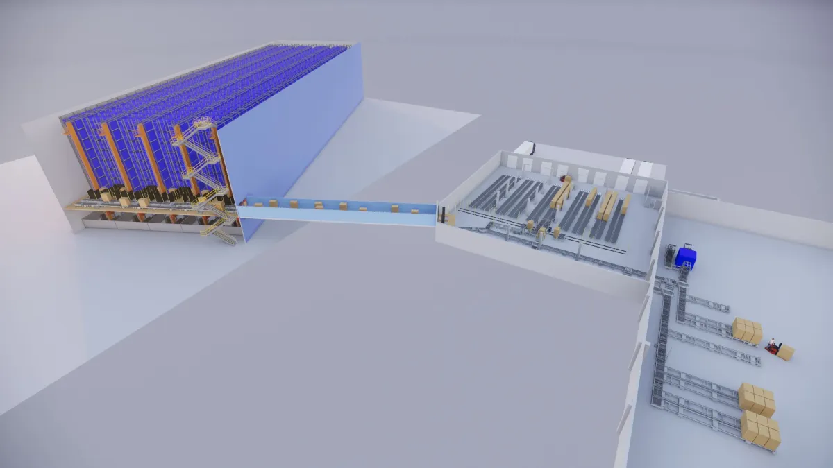 Dematic errichtet bei der Vöslauer Mineralwasser GmbH ein fünfgassiges automatisches Hochregallager.