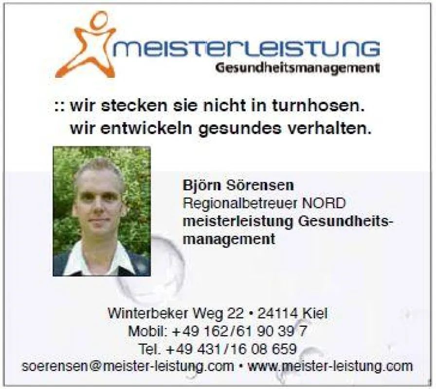 meisterleistung Gesundheitsmanagement KIEL - Björn Sörensen