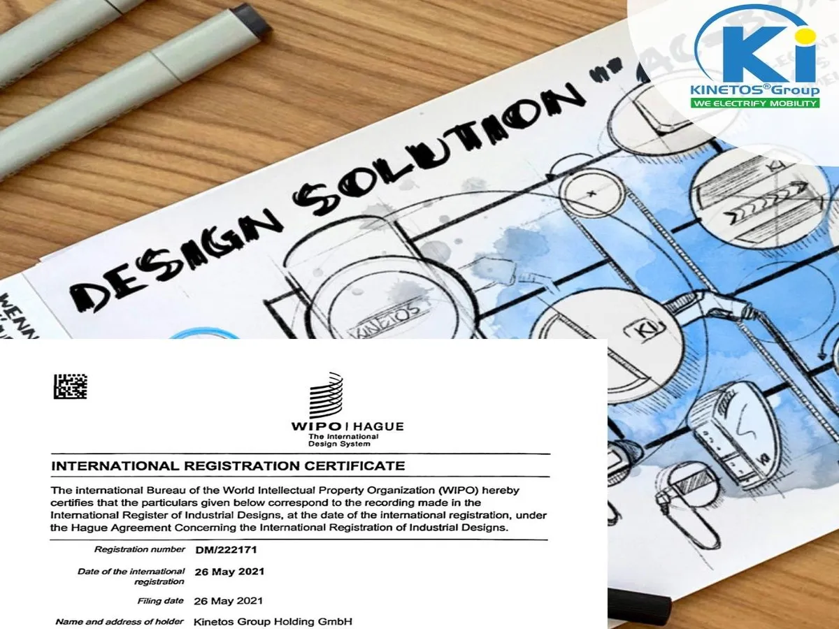 Das Zertifikat der WIPO belegt die Einzigartigkeit & Schutzwürdigkeit des Kinetos® Powerdesigns