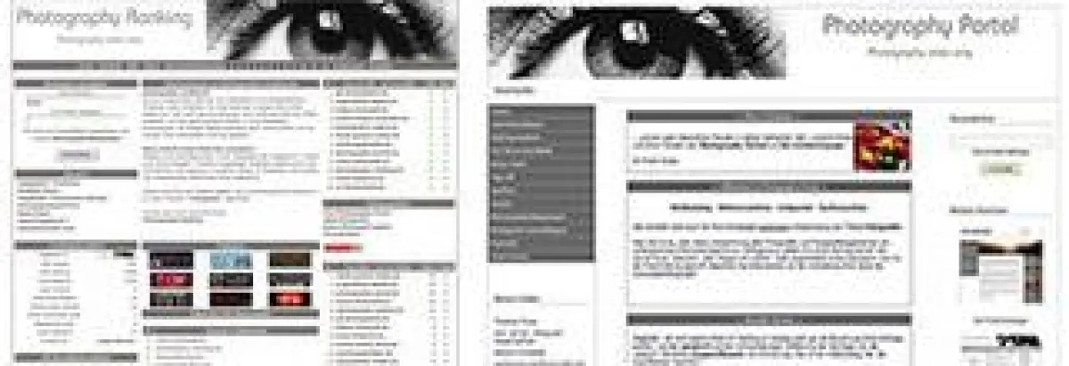 Snapshot der Webseiten www.photography-ranking.de und www.photography-portal.de