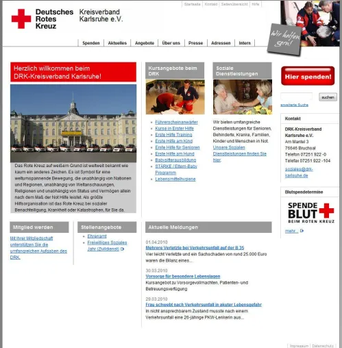 Bild: Navigate hilft gern - Neue Website des DRK-Kreisverbandes Karlsruhe online