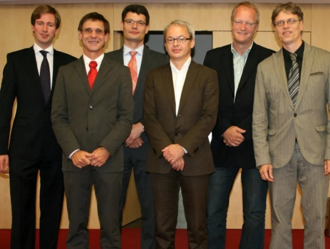 Vorstand des VPKD. Von links nach rechts: Ludwig Klitzsch, PD Dr. Ulrich Cuntz, Dr. Michael Knapp, Dr. Claus Krüger, PD Dr. Thomas Herzog, Prof. Dr. Stephan Zipfel