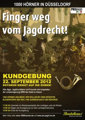 Bild: Mit 1.000 Hörnern gegen eine Jagdreform