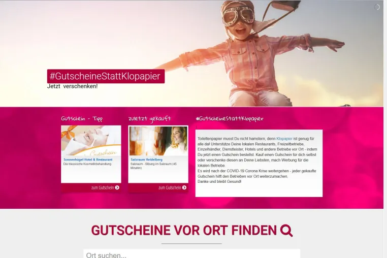 Bild: "Gutscheine statt Klopapier" Aktion hilft Betrieben in der Coronakrise