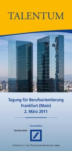 Pressemitteilung: Tagung für Berufsorientierung in Frankfurt/Main: Rezepte gegen den Bewerbermangel Bild: Pressemitteilung: Tagung für Berufsorientierung in Frankfurt/Main: Rezepte gegen den Bewerbermangel