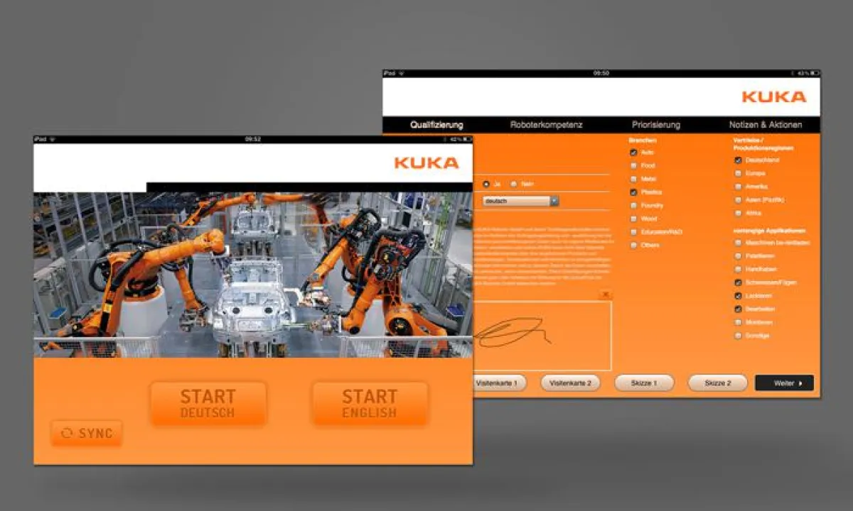 KUKA Roboter App von Wunderman