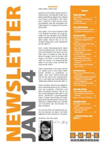 Bild: Kostenlose Informationen zum Thema „Leben & Arbeiten im Ausland“ im Januar 2014