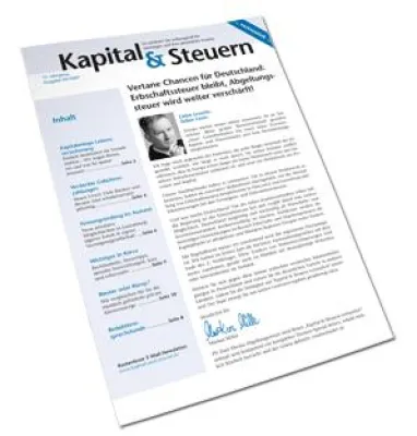 Kapital & Steuern + Gratisausgabe + Kostenloses Buch "Geopolitische Vermögenssteuerung" von Markus Miller Bild: Kapital & Steuern + Gratisausgabe + Kostenloses Buch "Geopolitische Vermögenssteuerung" von Markus Miller