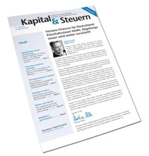 Bild: Kapital & Steuern + Gratisausgabe + Kostenloses Buch "Geopolitische Vermögenssteuerung" von Markus Miller