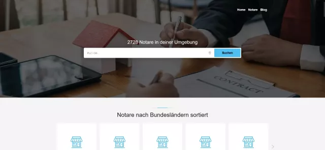 Bild: Die zentrale Plattform zur Notarsuche und Beratung für rechtliche Angelegenheiten in Deutschland