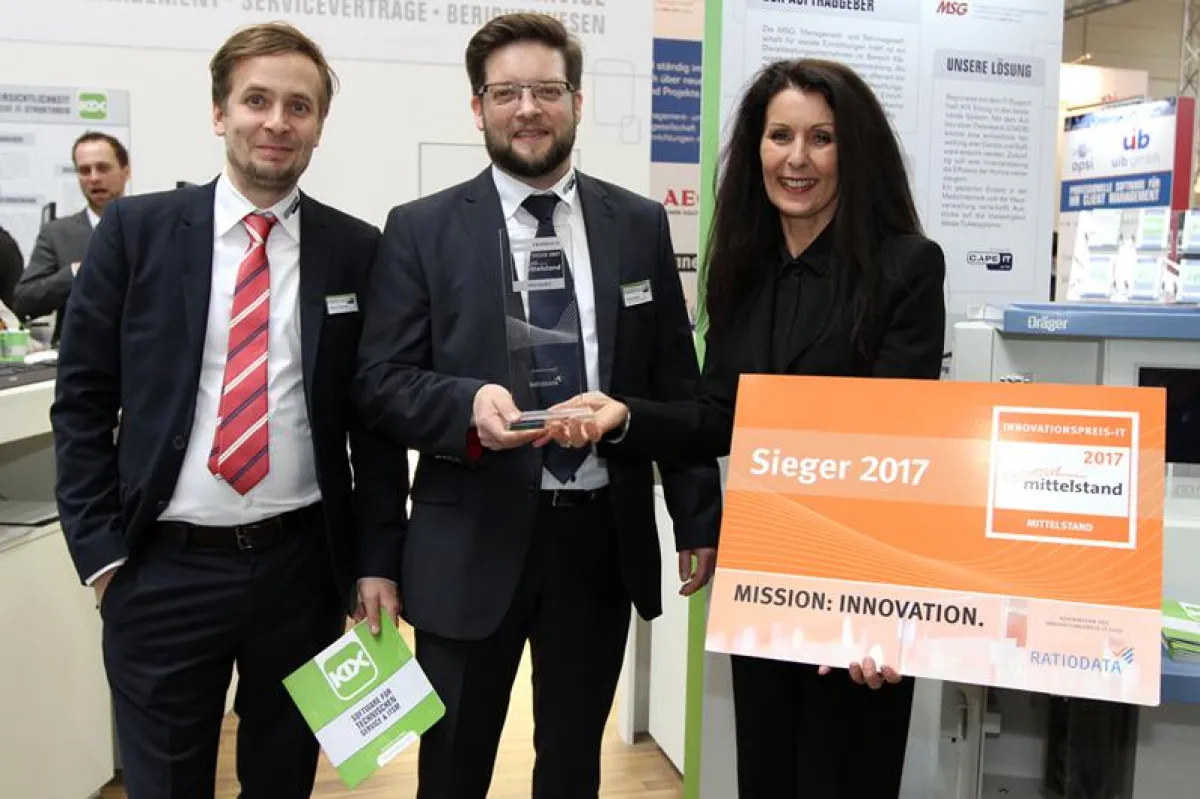 Preisübergabe auf der CeBIT
