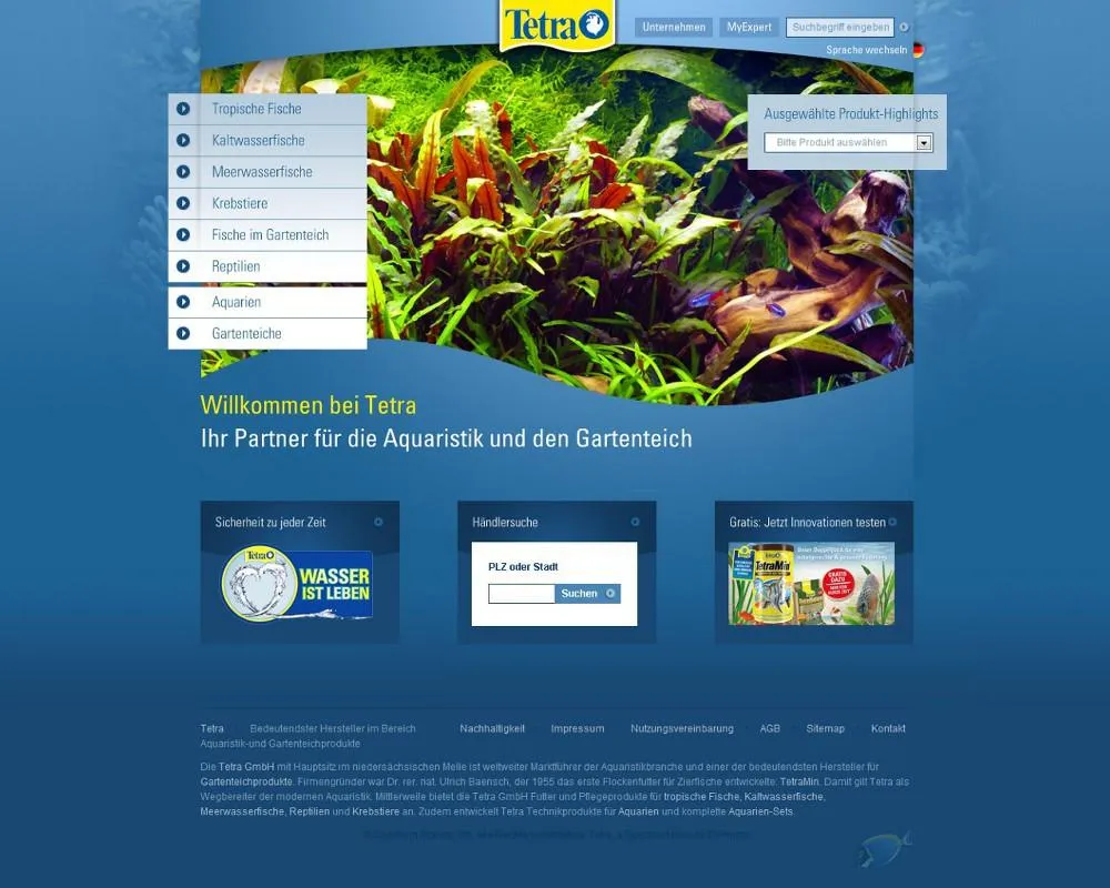 Startseite von www.tetra.net