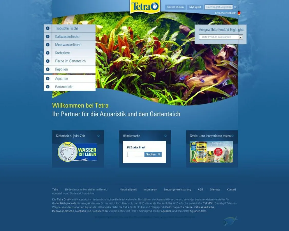 Startseite von www.tetra.net