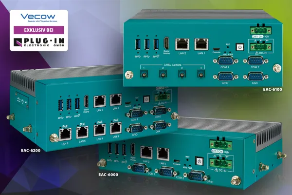 Bild: PLUG-IN präsentiert Vecow EAC-6000-Serie: Edge-AI-Workstations mit NVIDIA Jetson Orin NX