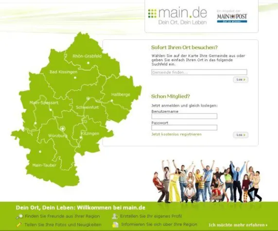 Dein Ort, Dein Leben – die neue Internetseite main.de Bild: Dein Ort, Dein Leben – die neue Internetseite main.de