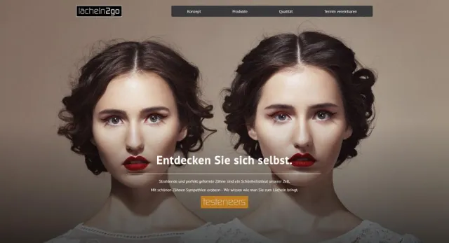 Bild: Neue Website von Lächeln2go online