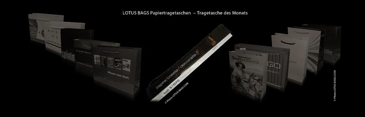 Papiertragetasche des Monats 