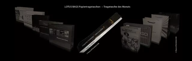 Bild: LOTUS BAGS Papiertragetaschen - Tasche des Monats "KURZ"