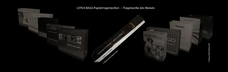 Bild: LOTUS BAGS Papiertragetaschen - Tasche des Monats "KURZ"