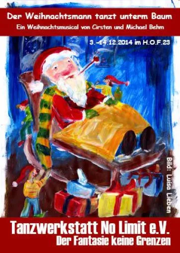 Bild: Der Weihnachtsmann tanzt unterm Baum