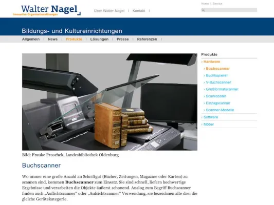 Bild: Neue Buchscanner von Walter Nagel sorgen für hochwertige Digitalisierung