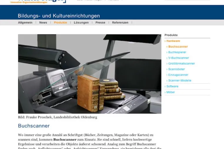Bild: Neue Buchscanner von Walter Nagel sorgen für hochwertige Digitalisierung