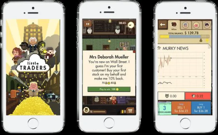 Bild: Neues Handyspiel 'Little Traders' – FinTech Börsenspaß mit Wissenseffekt - Launch mit Kinobesuch 'Big Short'