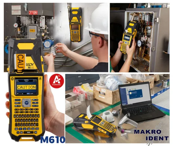 Bild: Mobiler Brady M610 Etikettendrucker mit automatischer Materialerkennung