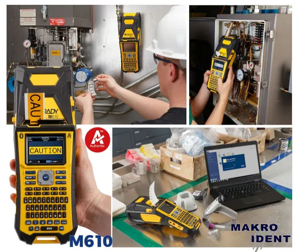Mobiler Brady M610 Etikettendrucker mit automatischer Materialerkennung Bild: Mobiler Brady M610 Etikettendrucker mit automatischer Materialerkennung