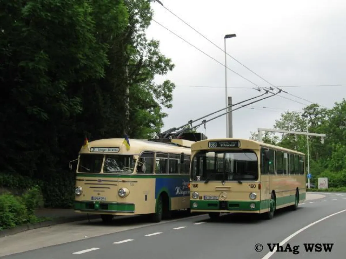 Mit diesen beiden Bussen wird die Sonderfahrt gefahren