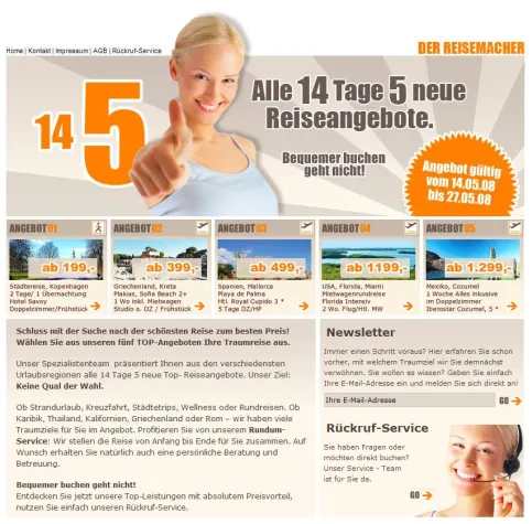 So einfach buchen wie nie - Reiseportal im Internet gestartet Bild: So einfach buchen wie nie - Reiseportal im Internet gestartet