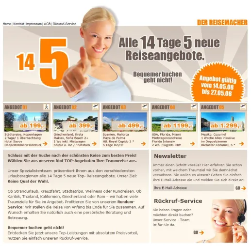 So einfach buchen wie nie - Reiseportal im Internet gestartet Bild: So einfach buchen wie nie - Reiseportal im Internet gestartet