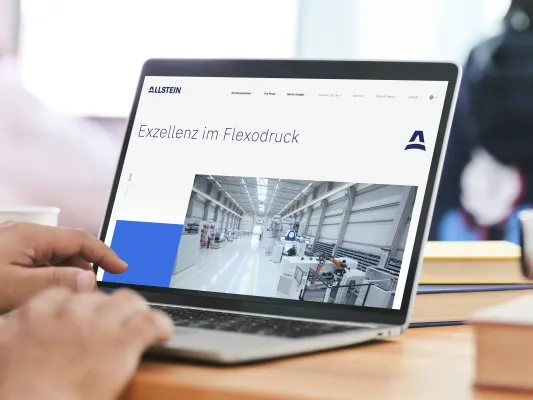 Bild: Marketing im Bereich Maschinenbau – Allstein präsentiert sich mit einer modernen, innovativen Webseite