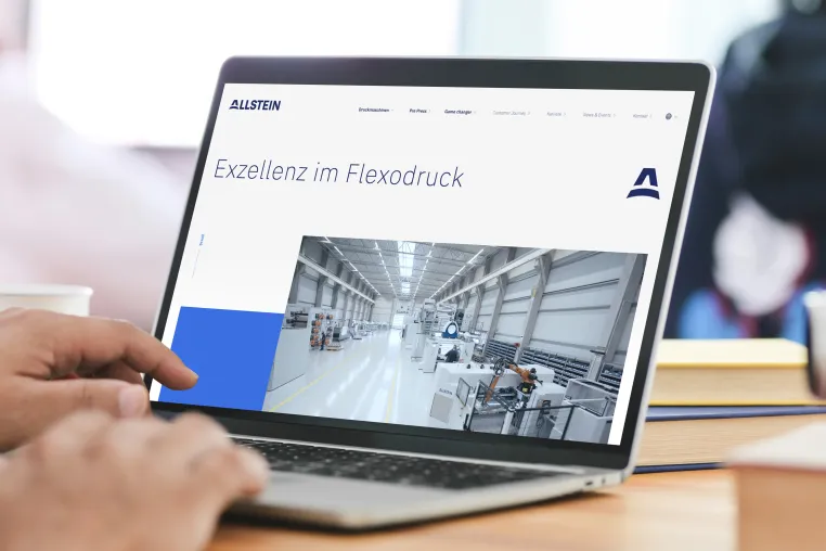 Bild: Marketing im Bereich Maschinenbau – Allstein präsentiert sich mit einer modernen, innovativen Webseite
