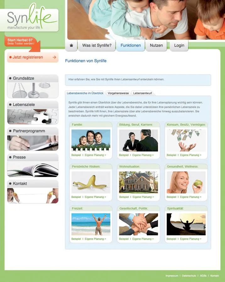 Synlife Homepage