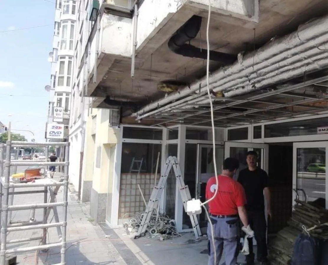 Die gastfreundlichste Baustelle auf der Leopoldstraße.