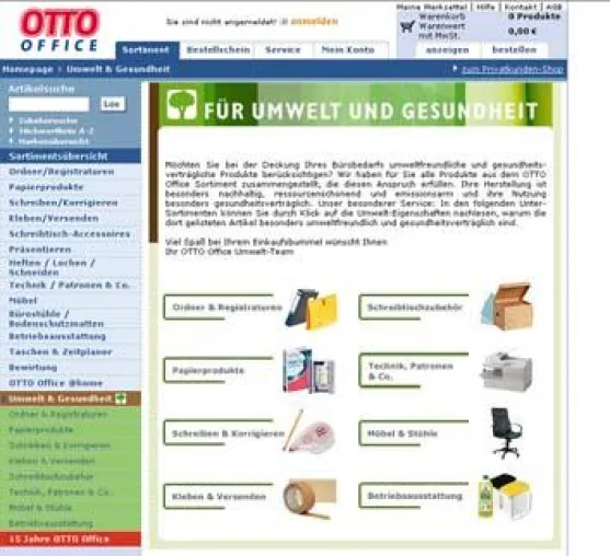 OTTO Office - Themenshop erleichtert die Suche nach umweltfreundlichem Bürobedarf Bild: OTTO Office - Themenshop erleichtert die Suche nach umweltfreundlichem Bürobedarf