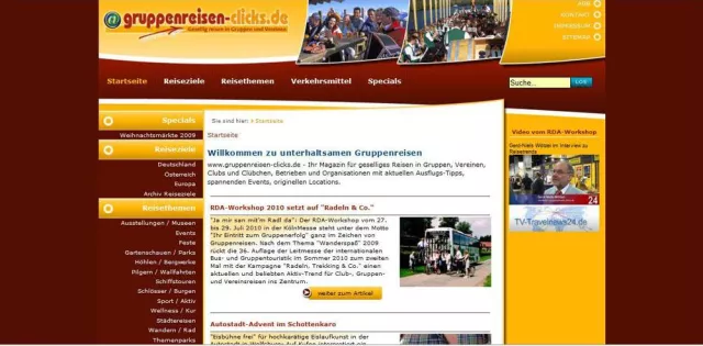 Bild: Der Bus setzt sich aufs Rad: neue Angebotskampagne beim RDA-Workshop 2010 in gruppenreisen-clicks.de