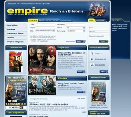05.11.2007: empire geht neue Wege im Onlinebereich für Mediatheken Bild: 05.11.2007: empire geht neue Wege im Onlinebereich für Mediatheken