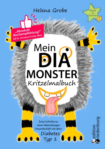 Bild: Diabetes Typ 1 bei Kindern leichter bewältigen mit dem "Dia-Monster Kritzelmalbuch"