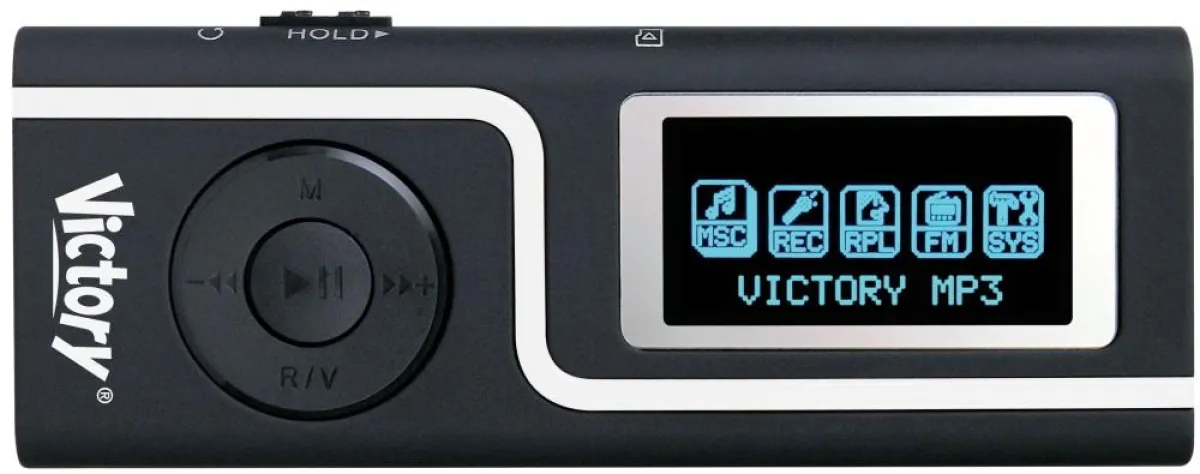 Modell MP-899, Abmessungen 72x28x11 mm, Flash Speicher: 1GB oder  2GB, Steckplatz für Multi Media- Karte Micro (maximal 1GB) für mehr Speicherplatz, 2 Kopfhöreranschlüsse!