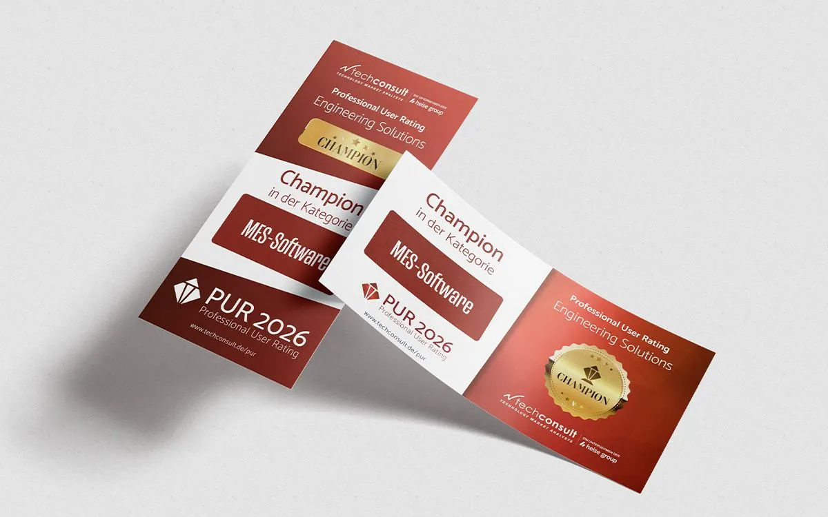 PROXIA Software AG als Champion im PUR Award 2026 – MES-Software überzeugt  (© PROXIA Software AG)