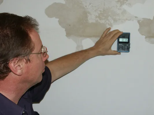 Bild: Wenn das Wohnzimmer zum Erlebnisbad wird / Hausinspektor Schulz kennt die häufigsten Mängel bei Gebrauchtimmobilien