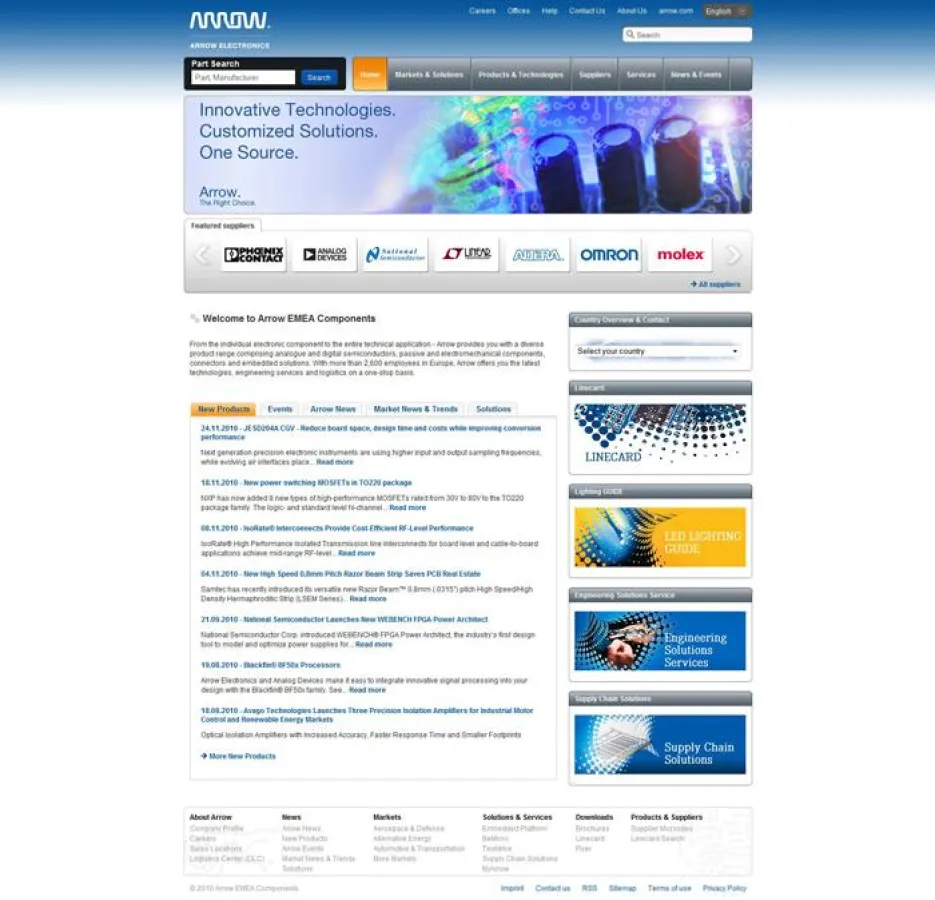 Website-Relaunch: www.arroweurope.com