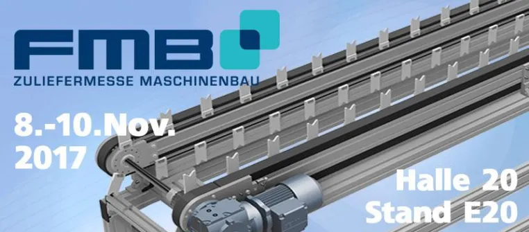 Bild: Fördern. Zuführen. Verketten. Modulare Fördertechnik für die Fabrikautomation von mk auf der FMB 2017