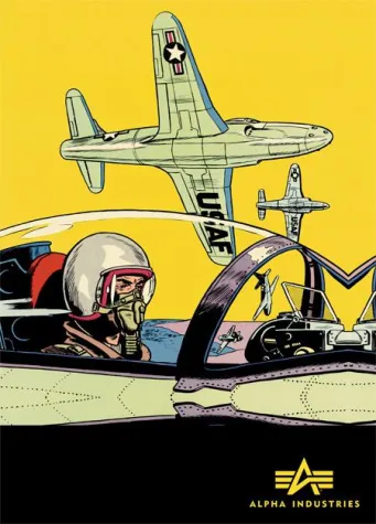 Bild: Markenauftritt mit Kultfaktor: Alpha Industries setzt auf Comic-Style mit Buck Danny