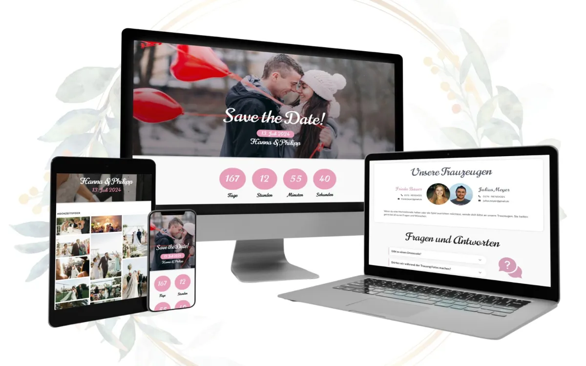 EHEMOMENTE: Digitale Hochzeitshomepages – modern, nachhaltig, smart geplant