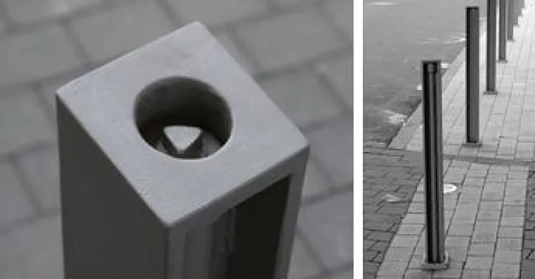 Bild: Stadtmöblierung wie Poller und Absperrpfosten für historische und moderne Umgebungen