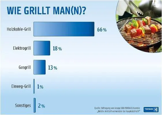 Bild: Grilltrends im Sommer 2013: Holzkohle weiterhin klar auf Platz 1